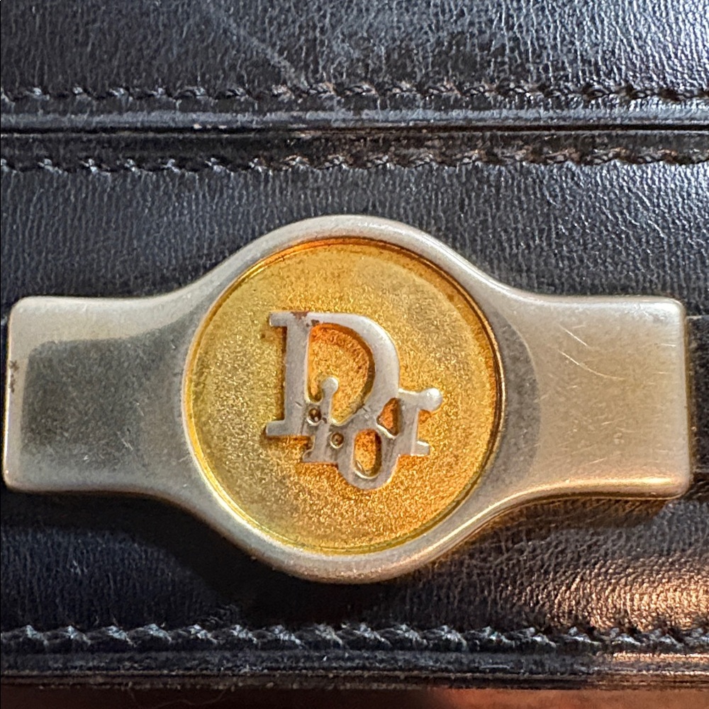 DIOR Vintage Black Leather Flap Crossbody Bag - Picture 14 of 17